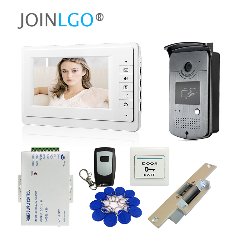 Wired 7" Video Door Phone Doorbell Home Intercom System 1 Monitor RFID Camera Electric Strike Lock Free Shipping 
Wired 7" Video Door Phone Doorbell Home Intercom System 1 Monitor RFID Camera Electric Strike Lock Free Shipping