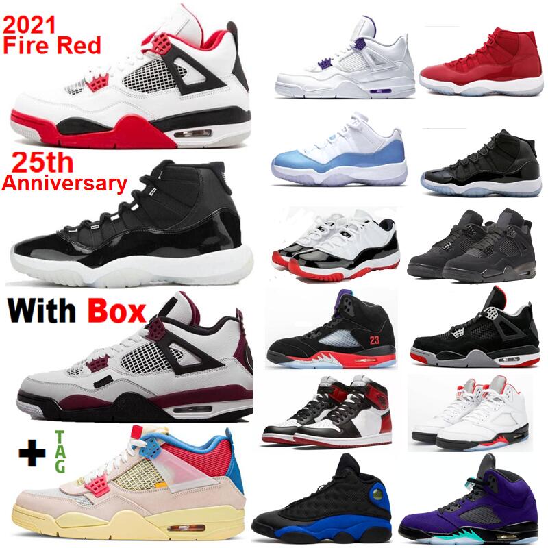 New 2021 11 25th Anniversary 4 Fire Red 5 What The 4 Bred 11s Space Jam Basketball shoes 4 Men, Color-32
New 2021 11 25th Anniversary 4 Fire Red 5 What The 4 Bred 11s Space Jam Basketball shoes 4 Men, Color-32
