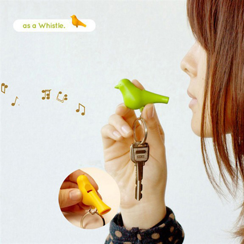 Love Birds Birdhouse Whistle Keychain Sparrow Bird Key Ring Two Birds Novelty Gift Home Decoration Valentine's Day Gift Key Chain