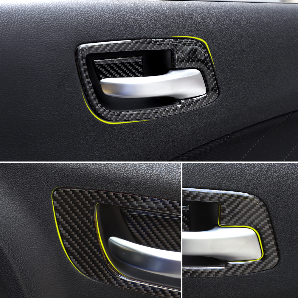 8 PCS ABS Door Handle Trims Sticker Carbon Fiber for Dodge Charger 2011-2019 Auto Interior Accessories