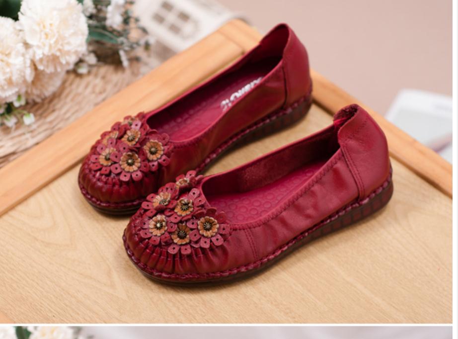 2020 Spring and Autumn with New style fashion flat bottom round head Non slip soft bottom mother shoes @NM21, Burgundy
2020 Spring and Autumn with New style fashion flat bottom round head Non slip soft bottom mother shoes @NM21, Burgundy