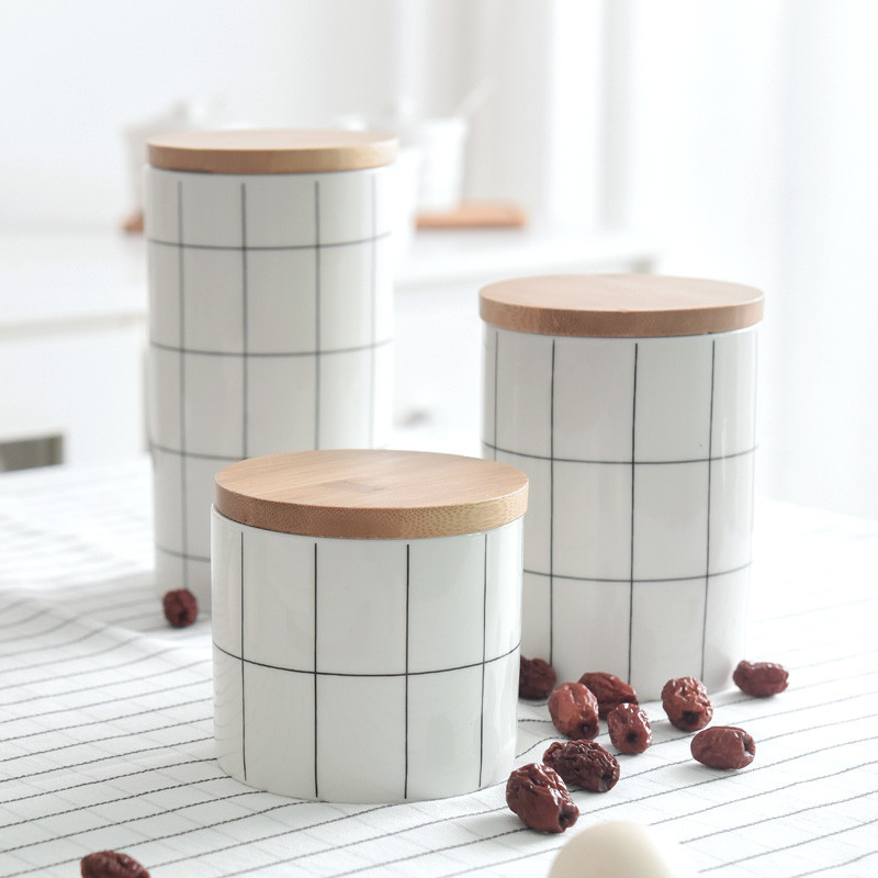 Round Plaid Sealed Ceramic Spices Storage Jar Can Tank Container Coffee Storage Bottle With Lid Kitchen Organizer
Round Plaid Sealed Ceramic Spices Storage Jar Can Tank Container Coffee Storage Bottle With Lid Kitchen Organizer