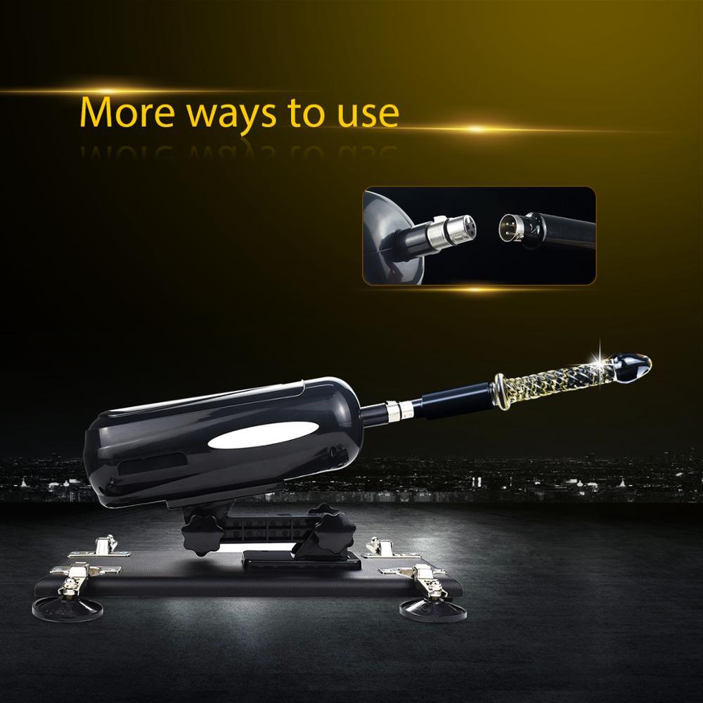 Glass Dildo Crystal Dildo For Sex Machine,Machine Gun Adapter Sex Toy 3XLR Port Glass Material Anal Beads iKenmu Sex Shop Y200422