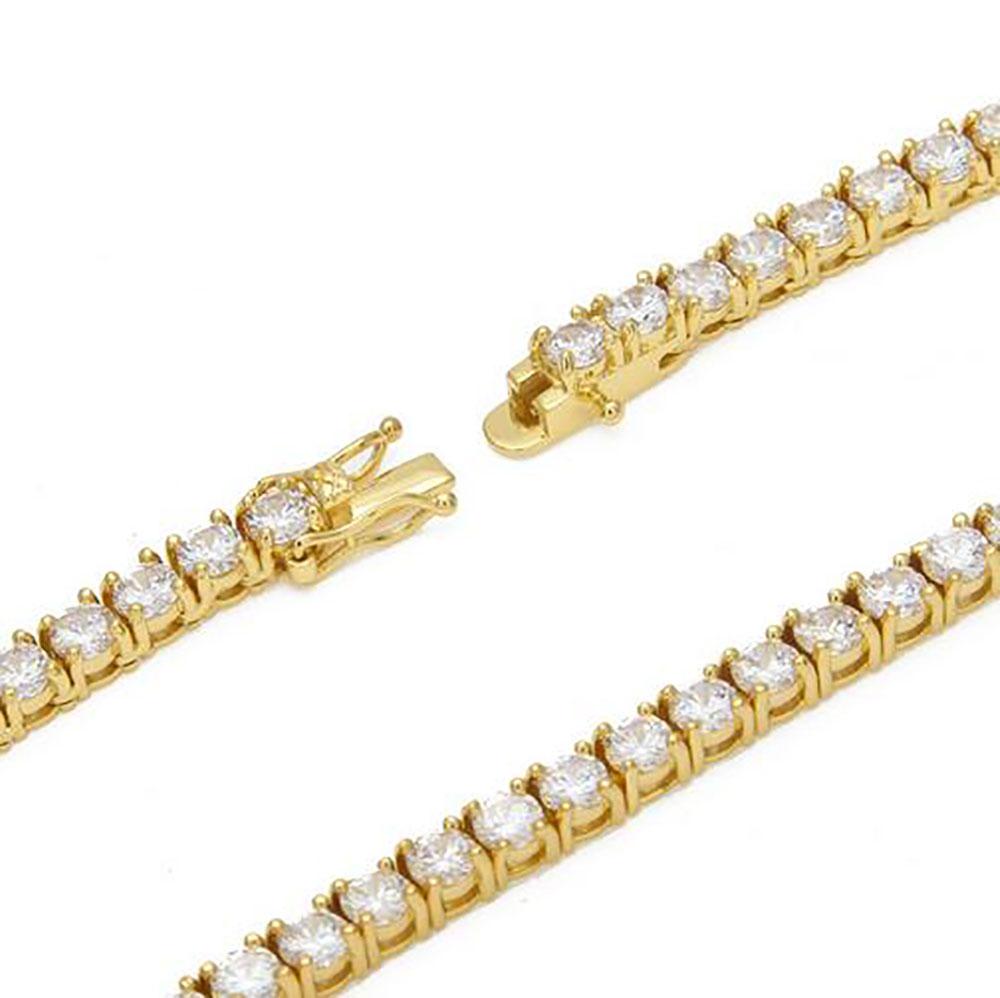 3MM 4MM 5MM 7quot 8quot 9quot Silver Gold Rosegold 5A Cubic Zirconia Iced Braclets Bling Chain Hiphop Tennis AnkletBracelet
