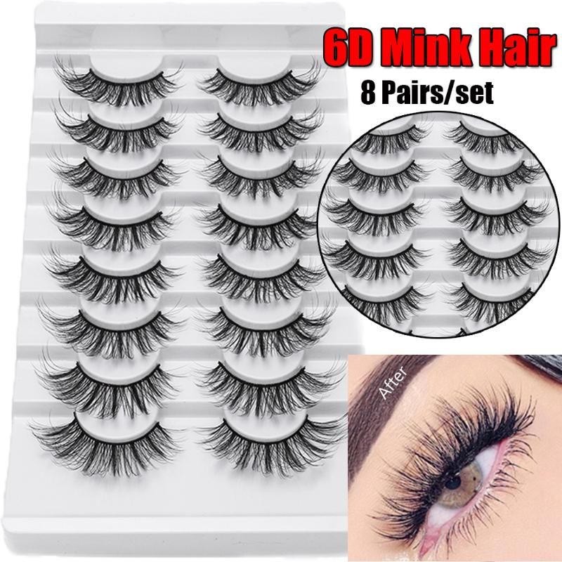 8 Pairs 3D Mink Hair Fake Lashes Handmade False Eyelashes Full Volume Thick Wispy Fluffy Natural Long Eye Extension Makeup Tools
8 Pairs 3D Mink Hair Fake Lashes Handmade False Eyelashes Full Volume Thick Wispy Fluffy Natural Long Eye Extension Makeup Tools