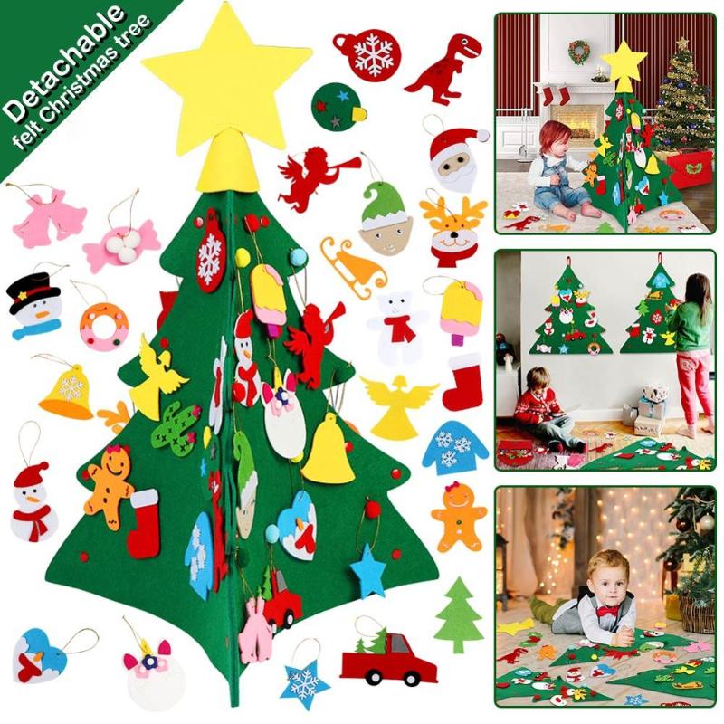 3D DIY Felt Christmas Tree Set with Xmas Hanging Ornaments Xmas Gift for Children Christmas Decorations New Year Arbol Navidad
3D DIY Felt Christmas Tree Set with Xmas Hanging Ornaments Xmas Gift for Children Christmas Decorations New Year Arbol Navidad