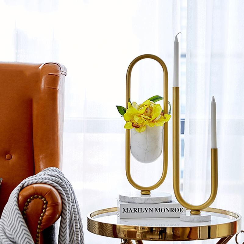 Luxury Gold Alloy U Shaped Vase White Marble Dining Table Flower Pots Decoration Bedroom Windowsill Home Furnishings
Luxury Gold Alloy U Shaped Vase White Marble Dining Table Flower Pots Decoration Bedroom Windowsill Home Furnishings