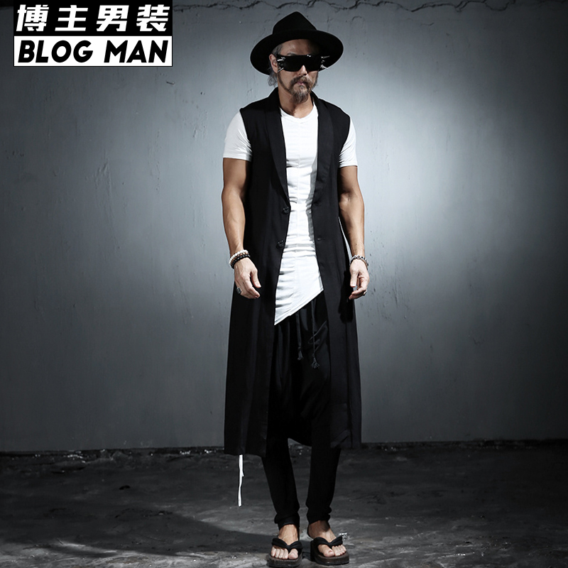2020 New Men's clothing fashion Gd Dj Singer costumes Fluid thin sleeve length vest outerwear slim vest fashion costume, Black
2020 New Men's clothing fashion Gd Dj Singer costumes Fluid thin sleeve length vest outerwear slim vest fashion costume, Black