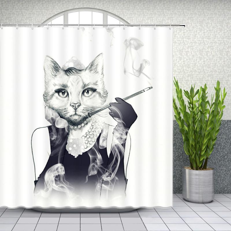 Interesting Animal Shower Curtains Cartoons Sexy Smokes Cat Miss Bathroom Decor Home Bathtub Waterproof Polyester Curtain Set
Interesting Animal Shower Curtains Cartoons Sexy Smokes Cat Miss Bathroom Decor Home Bathtub Waterproof Polyester Curtain Set
