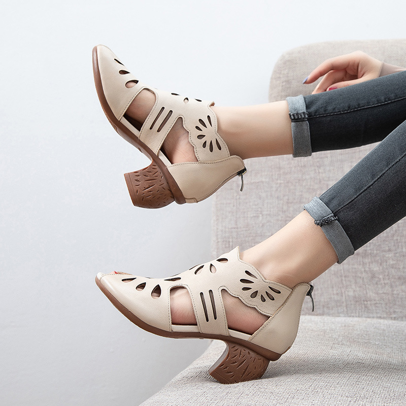 YourSeason Women Retro Zipper Sandals Genuine Leather 2020 New Summer Casual Sewing Ladies Handmade Hollow Shoes, Brown
YourSeason Women Retro Zipper Sandals Genuine Leather 2020 New Summer Casual Sewing Ladies Handmade Hollow Shoes, Brown