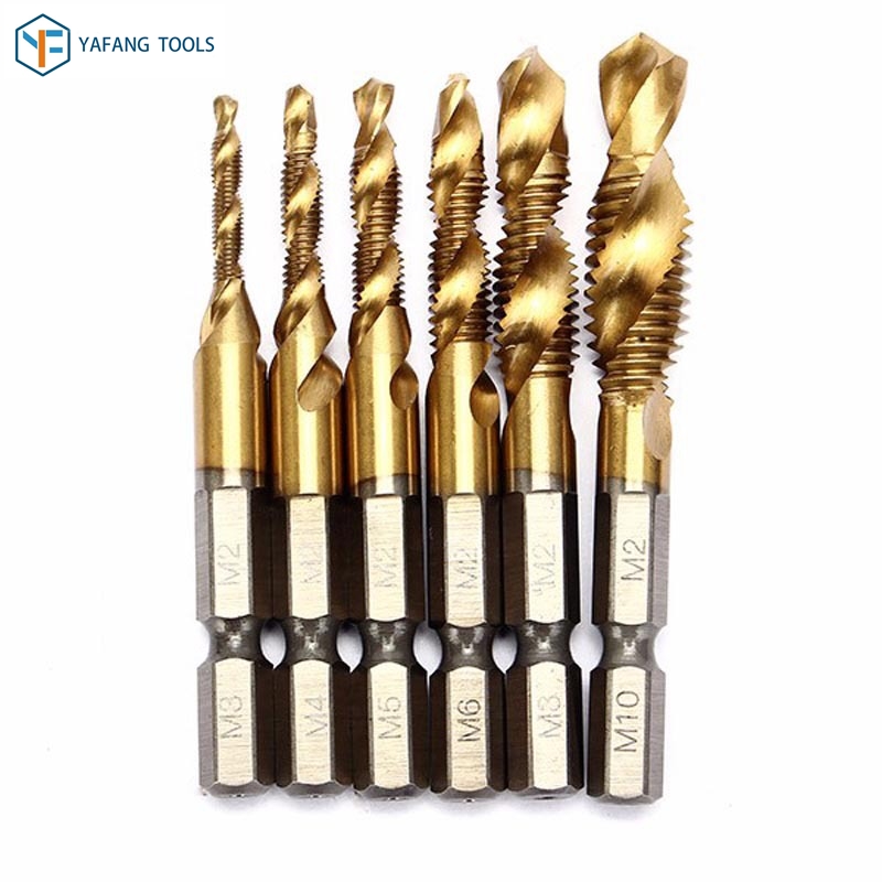6pcs/set M3-M10 Metric Screw Tap Drill Bit HSS TiCN Coated Spiral Thread Tap 1/4mm Hex Shank Hand Power Tools
6pcs/set M3-M10 Metric Screw Tap Drill Bit HSS TiCN Coated Spiral Thread Tap 1/4mm Hex Shank Hand Power Tools