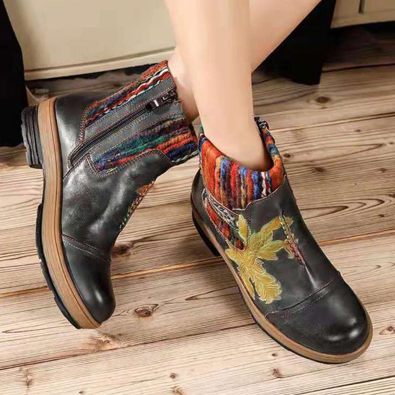 National wind Snow boots 2020 warm embroidery large size 43 women winter boots retro stitching ankle women shoes, Bw
National wind Snow boots 2020 warm embroidery large size 43 women winter boots retro stitching ankle women shoes, Bw