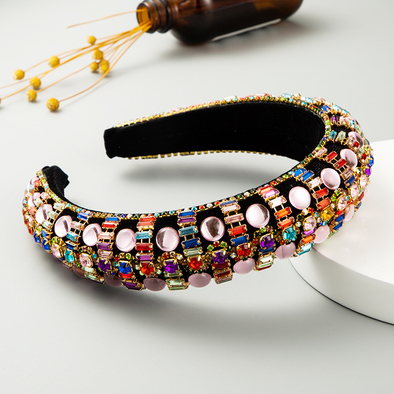 Colorful Crystal Hair Band Sponge Wide Headbands for Women Fashion Hairband Baroque Rhinestone Woman Hair Accessories
Colorful Crystal Hair Band Sponge Wide Headbands for Women Fashion Hairband Baroque Rhinestone Woman Hair Accessories
