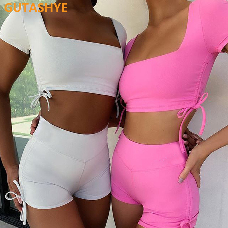2 Piece Set Women High ElasticTracksuit Casual Short Yoga Set Running Workout Short Sleeve Backless Crop Top Gym Shorts, Set pink
2 Piece Set Women High ElasticTracksuit Casual Short Yoga Set Running Workout Short Sleeve Backless Crop Top Gym Shorts, Set pink