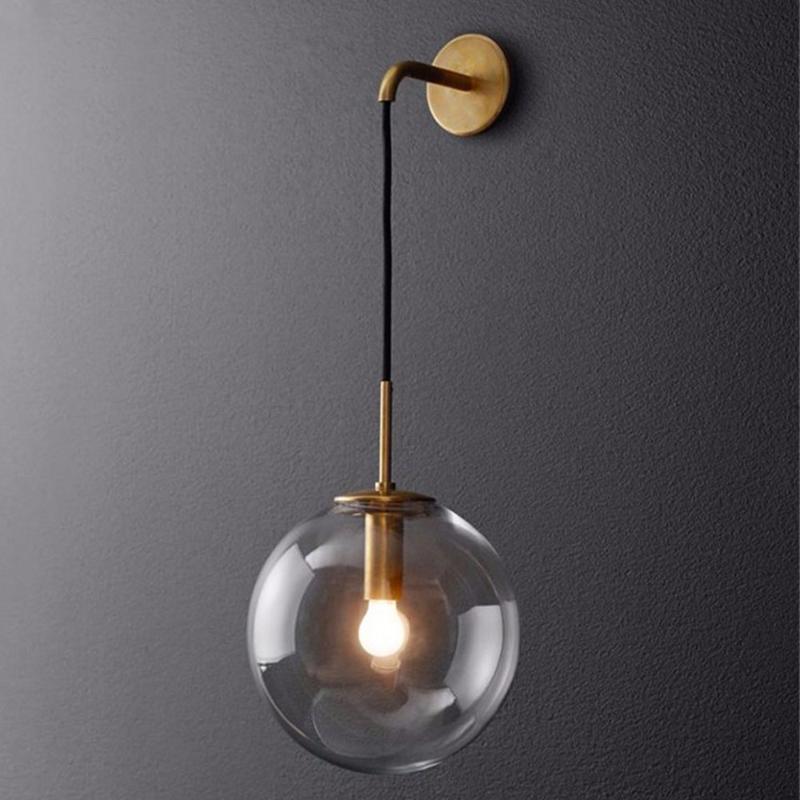 Post-modern glass Wall Lamp Gray Clear Glass Ball shade bedroom Bedside Wall Light fixture restaurant hotel aisle stair lighting
Post-modern glass Wall Lamp Gray Clear Glass Ball shade bedroom Bedside Wall Light fixture restaurant hotel aisle stair lighting