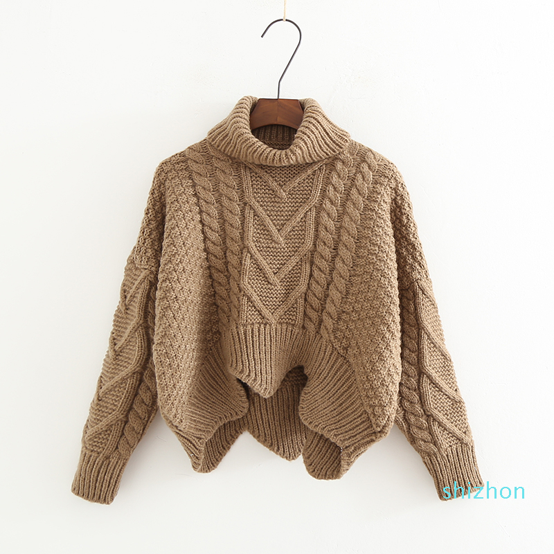 Hot Sale Thickened Sweater Women's Autumn Winter Korean Style Loose Twist Knitted Short Design Pullover Turtleneck Black Brown Female, White;black
Hot Sale Thickened Sweater Women's Autumn Winter Korean Style Loose Twist Knitted Short Design Pullover Turtleneck Black Brown Female, White;black