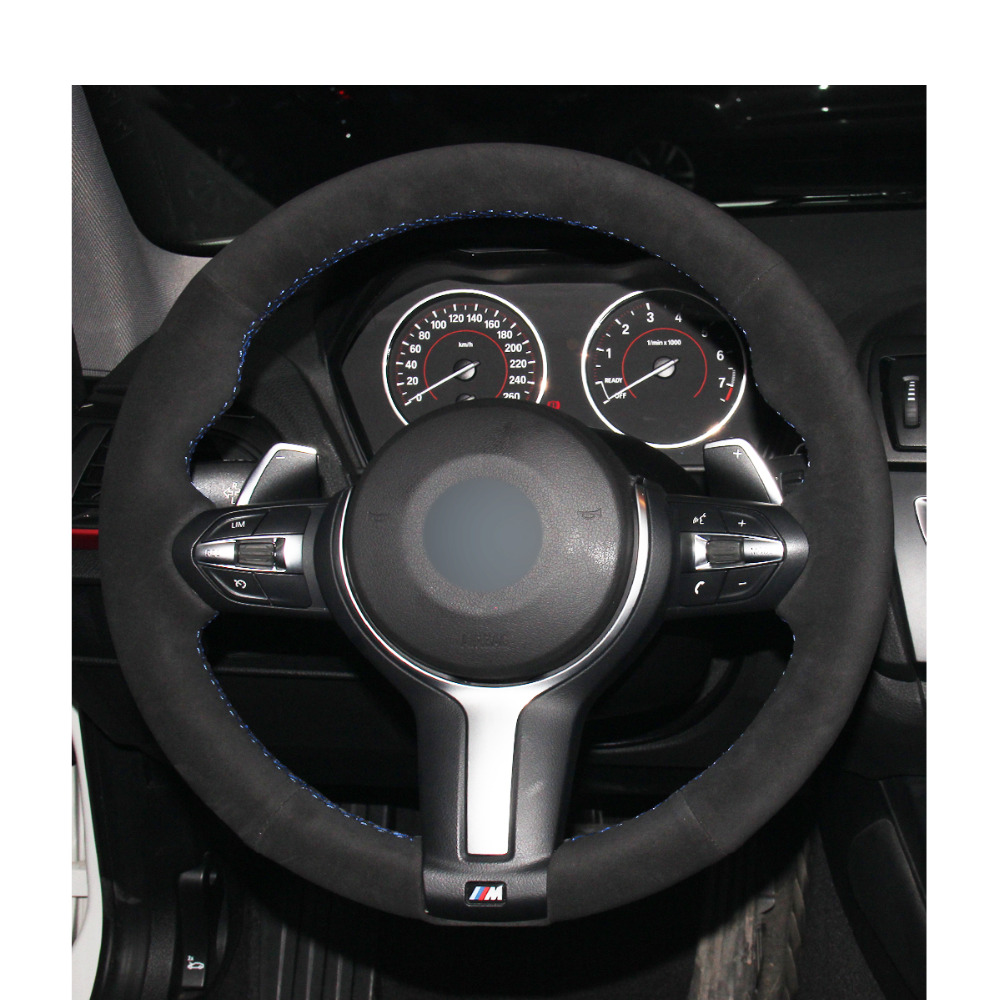 DIY Black Suede Leather Car Steering Wheel Cover for BMW F87 M2 F80 M3 F82 M4 M5 F12 F13 M6 X5 M F86 X6 M F33 F30 M Sport Parts
DIY Black Suede Leather Car Steering Wheel Cover for BMW F87 M2 F80 M3 F82 M4 M5 F12 F13 M6 X5 M F86 X6 M F33 F30 M Sport Parts