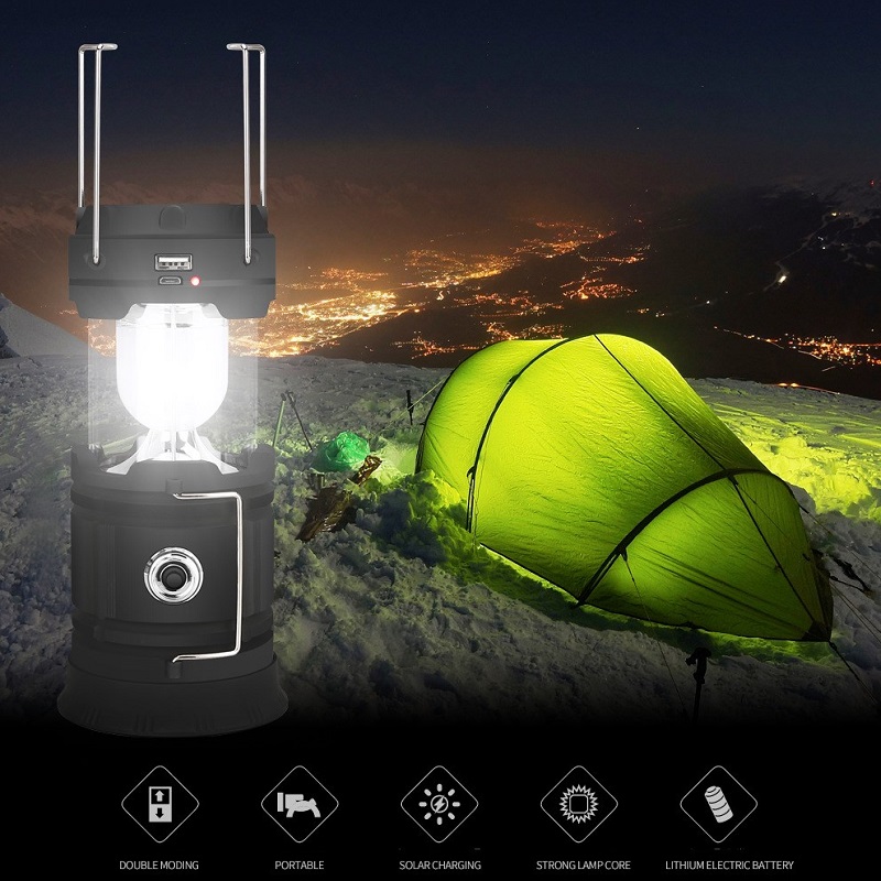 Collapsible Portable Solar Power Multi-purpose Camping Lantern Lights 18650 Rechargeable USB Outdoor Flashlights Tent Light Lamp
Collapsible Portable Solar Power Multi-purpose Camping Lantern Lights 18650 Rechargeable USB Outdoor Flashlights Tent Light Lamp