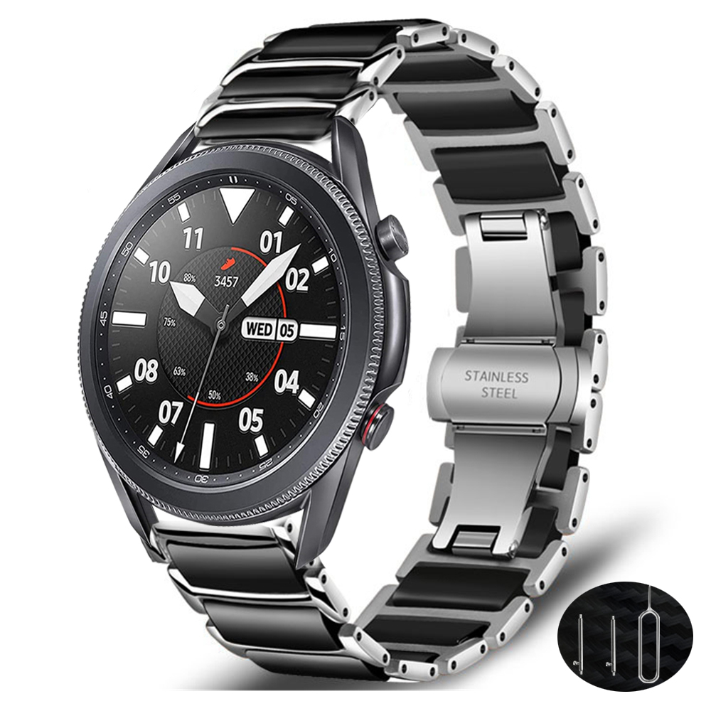Luxury Ceramic Strap for Samsung Galaxy Watch 3 45mm 41mm Stainless Solid Link Bracelet Bands Replacement
Luxury Ceramic Strap for Samsung Galaxy Watch 3 45mm 41mm Stainless Solid Link Bracelet Bands Replacement