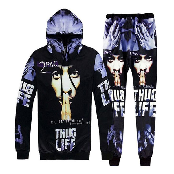 New Men/Womens tupac 2pac Funny 3D Print Fashion Tracksuits Hip Hop Pants + Hoodies TZ05, As shown 1
New Men/Womens tupac 2pac Funny 3D Print Fashion Tracksuits Hip Hop Pants + Hoodies TZ05, As shown 1