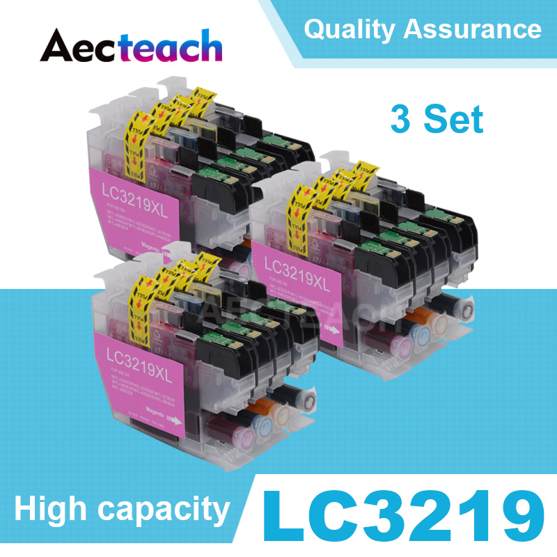Aecteach 3 Sets 4 Color Compatible Ink Cartridge LC3219 For Brother MFC-J5330DW MFC-J5335DW MFC-J5730DW Inkjet Printer LC-3219
Aecteach 3 Sets 4 Color Compatible Ink Cartridge LC3219 For Brother MFC-J5330DW MFC-J5335DW MFC-J5730DW Inkjet Printer LC-3219