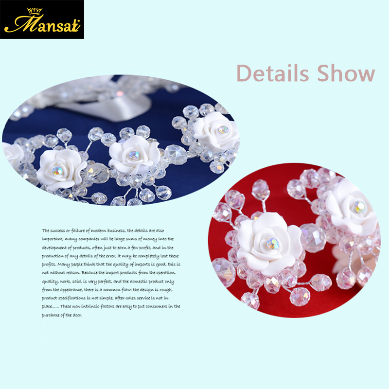 Bridal Wedding Hair Accessories Ornaments Flower Girl Headband Crown for Girls Birthday Crystal Tiara Floral Jewelry Headpiece Y200807