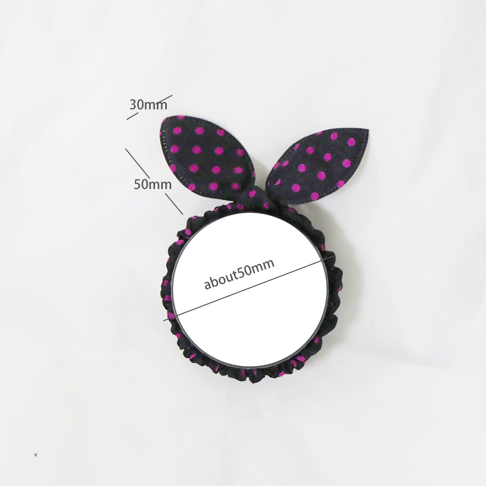 100pc Hair Rubber Bands Polka Dot Hairband Rabbit Ears Head Flower Gum Rope Elastic Hair Tie Hair Accessories For Girls Headwear LJ200921
