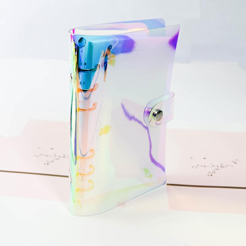 A5 A6 A7 PVC Rainbow laser Transparent Notebook diary Cover Glitter Loose leaf Note Book Planner Clip Office Supplies
A5 A6 A7 PVC Rainbow laser Transparent Notebook diary Cover Glitter Loose leaf Note Book Planner Clip Office Supplies