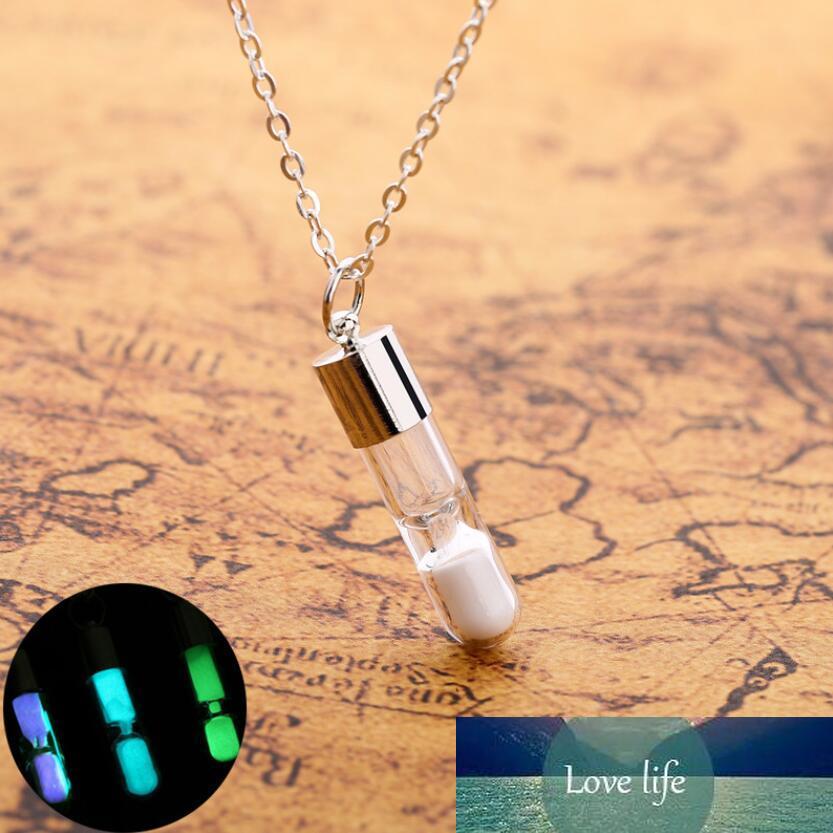 Fashion Drifting Bottle Luminous Sand Timer Glass Pendant Hourglass Bottle Necklaces Lover Gift Necklace Jewelry 3 Colors Free Shipping
Fashion Drifting Bottle Luminous Sand Timer Glass Pendant Hourglass Bottle Necklaces Lover Gift Necklace Jewelry 3 Colors Free Shipping