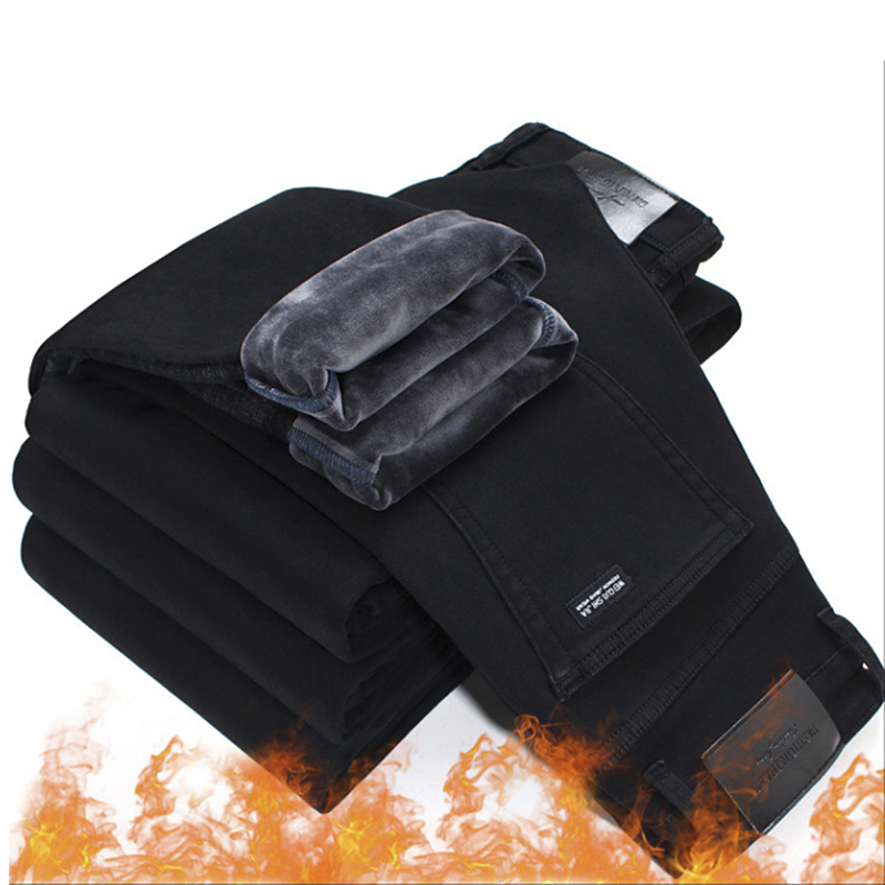 2020 Fashion Winter Jeans Men Black Slim Fit Stretch Thick Velvet Pants Warm Jeans Mens Clothing Casual Fleece Trousers Male
2020 Fashion Winter Jeans Men Black Slim Fit Stretch Thick Velvet Pants Warm Jeans Mens Clothing Casual Fleece Trousers Male