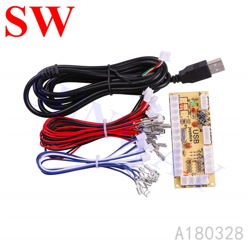 New Zero Delay USB Encoder to PC Joystick and Button For MAME &Arcade Fighting Stick Controls Board DIY Arcade Game Kit Parts
New Zero Delay USB Encoder to PC Joystick and Button For MAME &Arcade Fighting Stick Controls Board DIY Arcade Game Kit Parts