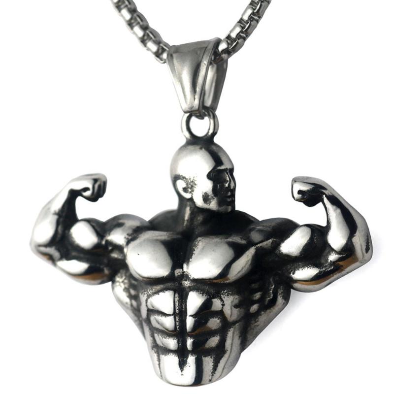 Workout Strong Man Pendant Necklace Stainless Steel Chain Necklaces Fitness Bodybuilding Men Sports Hip Hop Jewelry
Workout Strong Man Pendant Necklace Stainless Steel Chain Necklaces Fitness Bodybuilding Men Sports Hip Hop Jewelry