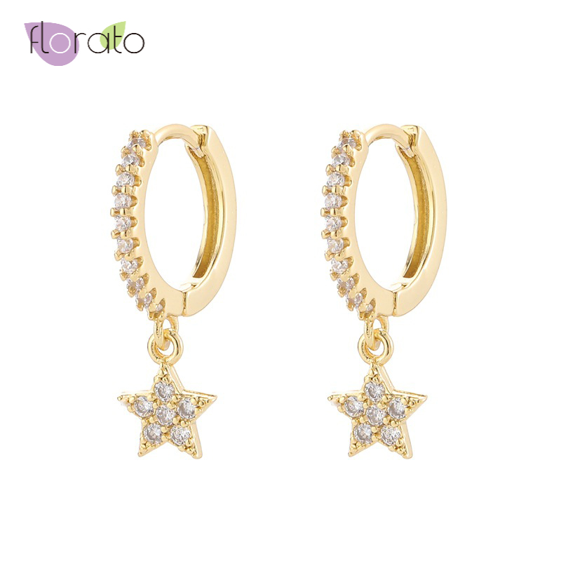 High Quality 925 Sterling Silver Small Hoop Earrings for Women Charming CZ Star Hoop Earring Good Earrings Fashion Jewelry
High Quality 925 Sterling Silver Small Hoop Earrings for Women Charming CZ Star Hoop Earring Good Earrings Fashion Jewelry