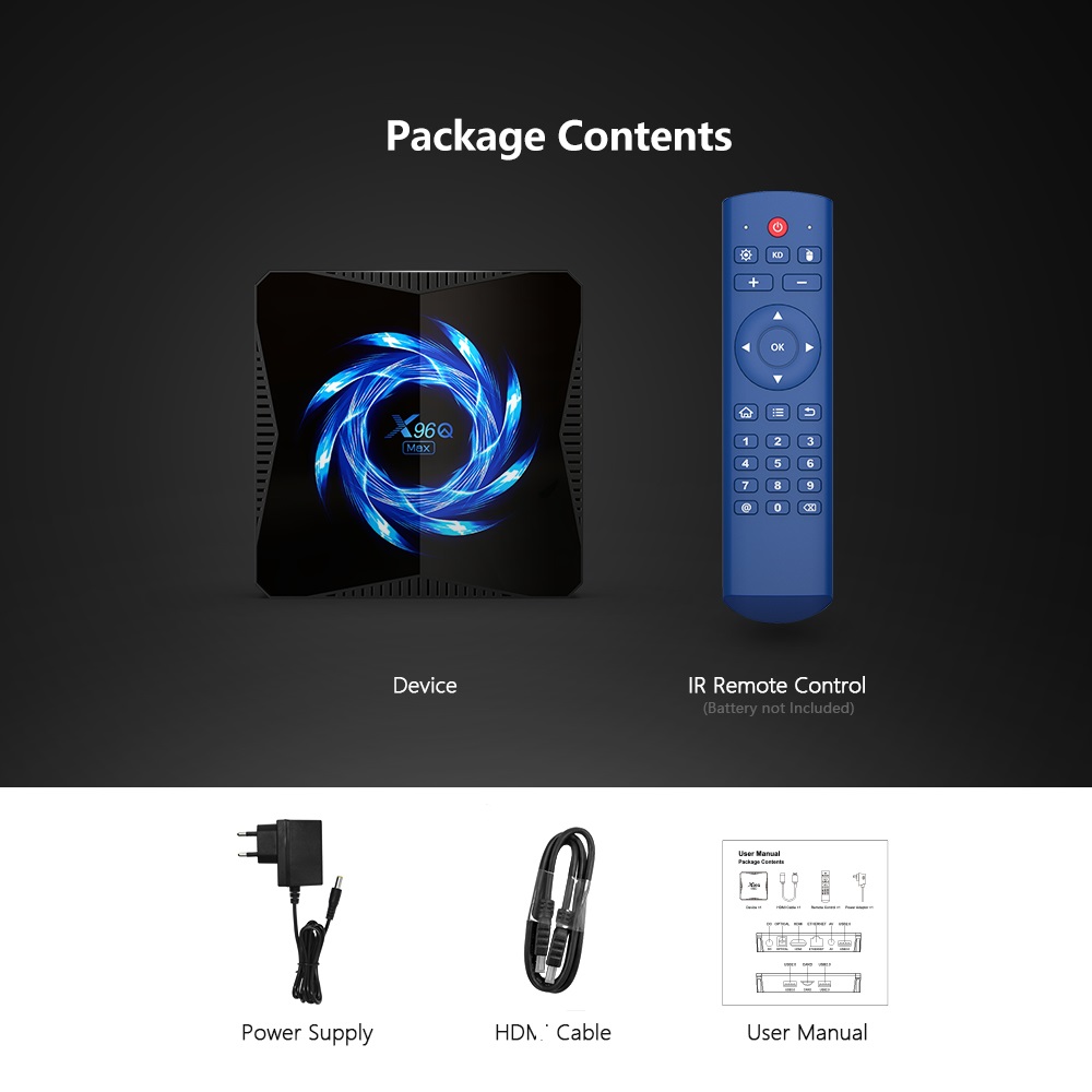 New X96Q MAX TV Box Android 10.0 4GB 32GB 6GB 2.4G 5G WiFi BT Allwinner H616 4K 6K Media Player
New X96Q MAX TV Box Android 10.0 4GB 32GB 6GB 2.4G 5G WiFi BT Allwinner H616 4K 6K Media Player