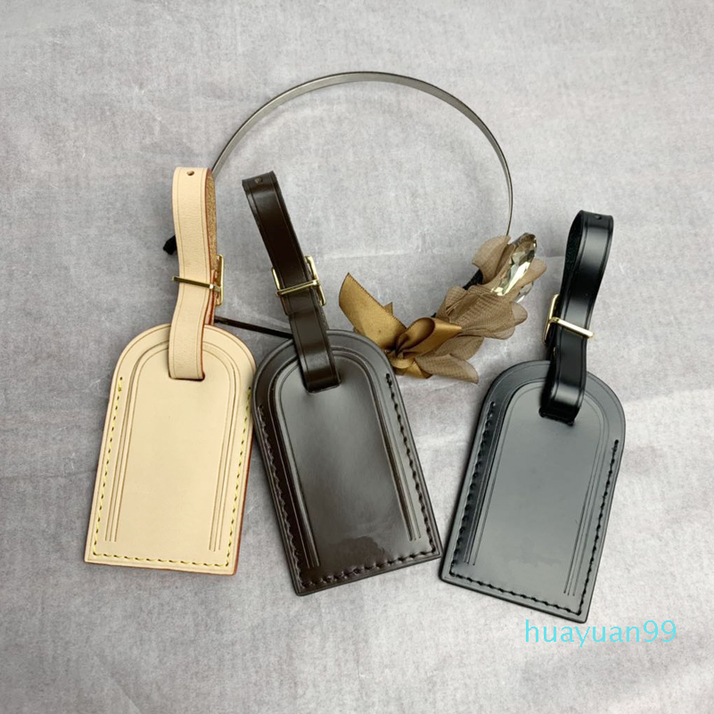 New- luggage tag Classical Real Leather Personalized custom Logo travel label add hot stamping initials
