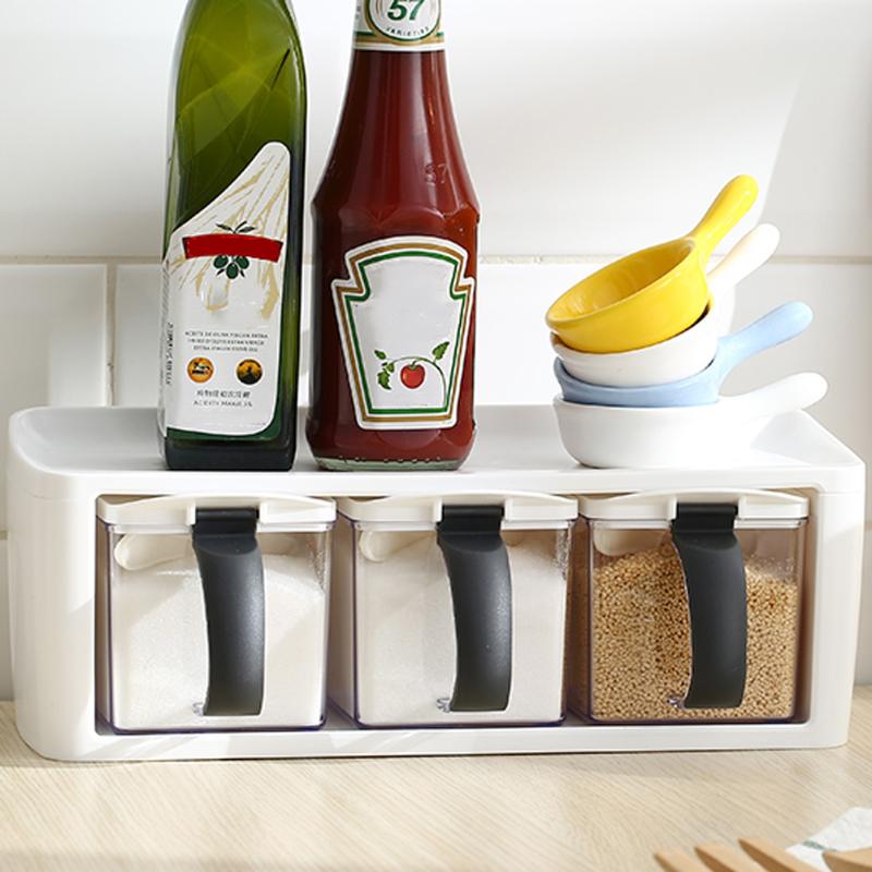 Salt seasoning box kitchen set household combination storage seasoning jar storage box
Salt seasoning box kitchen set household combination storage seasoning jar storage box