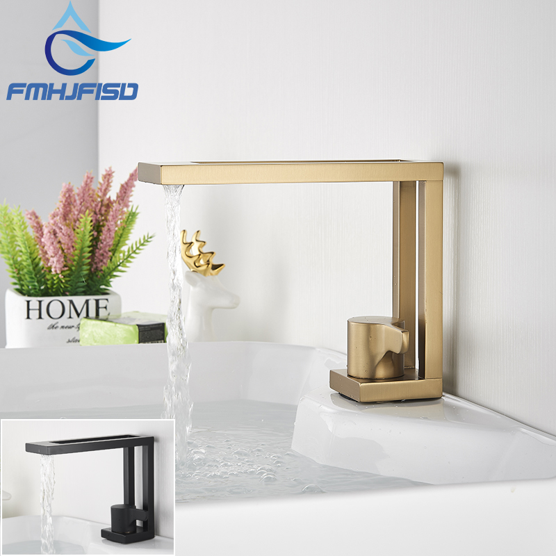 FMHJFISD Brushed Gold/Black Basin Faucet Single Handle Single Hole Bathroom Mixer Taps Personality Fashion 
FMHJFISD Brushed Gold/Black Basin Faucet Single Handle Single Hole Bathroom Mixer Taps Personality Fashion