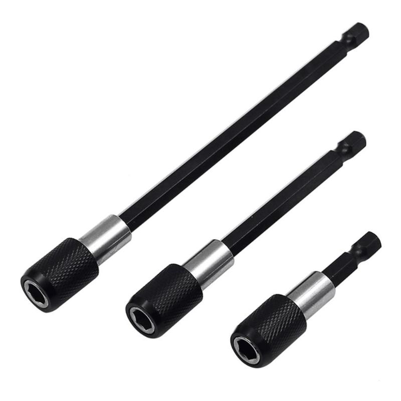 3Pcs Chrome Vanadium Steel Hex Shank Quick Release Screwdriver Bit Holder Extension Bar Drill Socket Adapter
3Pcs Chrome Vanadium Steel Hex Shank Quick Release Screwdriver Bit Holder Extension Bar Drill Socket Adapter
