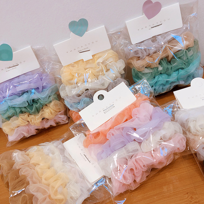 5pcs pack set Women Elastic Kawaii Mesh Hair Bands Tie Gum Girls Lace Scrunchie Ponytail Transparent Tulle Hair Accessories
5pcs pack set Women Elastic Kawaii Mesh Hair Bands Tie Gum Girls Lace Scrunchie Ponytail Transparent Tulle Hair Accessories