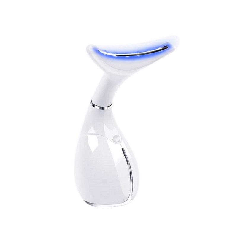 Rechargeable Neck Instrument Beauty LED Photon Vibration Skin Tighten Anti Wrinkle Remove Neck Lifting Massager Device