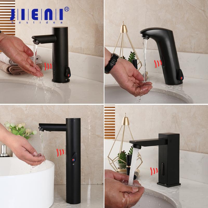 JIENI Black ORB Automatic Sensor Faucet Bathroom Basin Faucet Solid Brass Hot & Cold Water Mixer Touch-Free Infrared Basin Tap 
JIENI Black ORB Automatic Sensor Faucet Bathroom Basin Faucet Solid Brass Hot & Cold Water Mixer Touch-Free Infrared Basin Tap