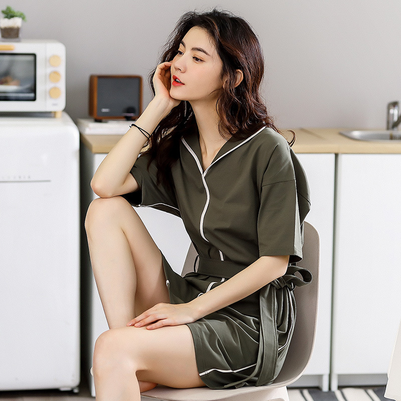 2020 Hot Women Night Dress Nightgown Fashion short Sleeve Sleepwear Women Sleepshirt zipper belt Pajama Dress Nightdress, A22539 apricot
2020 Hot Women Night Dress Nightgown Fashion short Sleeve Sleepwear Women Sleepshirt zipper belt Pajama Dress Nightdress, A22539 apricot