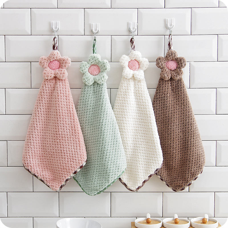 Towel 30*28CM Coral Velvet Flower Hand Towels Bathroom Hanging Lint-Free Cleaning Cloth Cleaner Kitchen Absorbent Dishcloth 1PC, Green
Towel 30*28CM Coral Velvet Flower Hand Towels Bathroom Hanging Lint-Free Cleaning Cloth Cleaner Kitchen Absorbent Dishcloth 1PC, Green