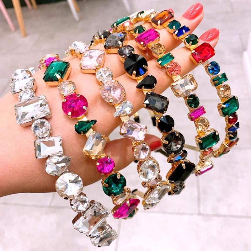 2020 Fashion Women Multicolor Rhinestone Inlaid Hair Hoop Headwear Headband Accessory Crystal Beaded Hair Band
2020 Fashion Women Multicolor Rhinestone Inlaid Hair Hoop Headwear Headband Accessory Crystal Beaded Hair Band