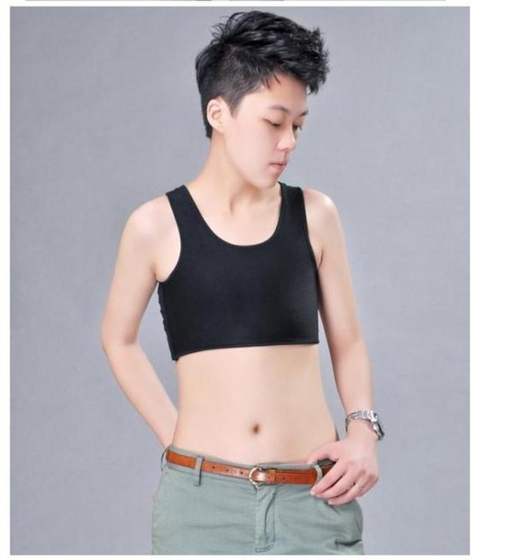 Sport Bra Top Tight Chest Binder Tank Top Adjustable Body Sculpting Sport Bras Chest Vest for Les Gym Running Yoga Bras