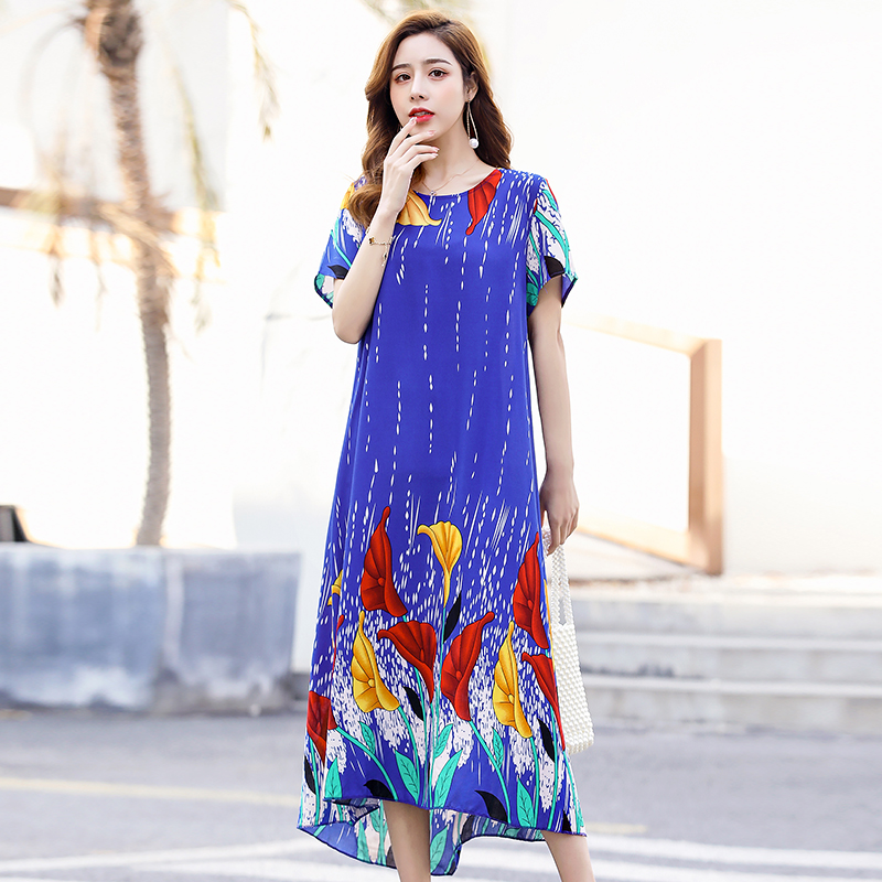 2020 Summer Dress Long Vintage Loose Women Plus Size Elegant Sundress Short Sleeve Dress Casual O-neck Dresses Print Viscose
2020 Summer Dress Long Vintage Loose Women Plus Size Elegant Sundress Short Sleeve Dress Casual O-neck Dresses Print Viscose