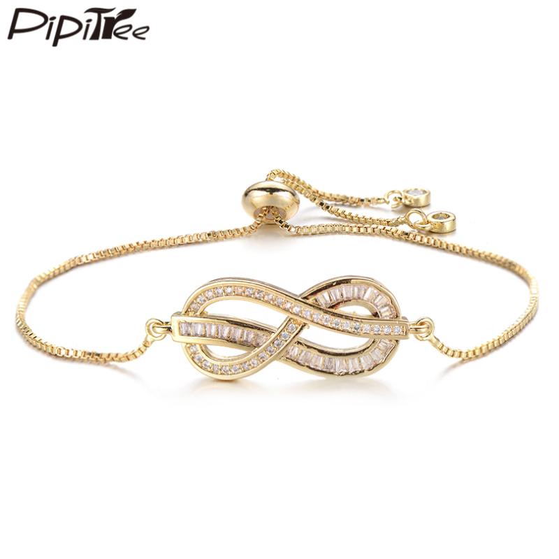 Pipitree Luxury Cubic Zirconia Unique Infinity Bracelet Femme Couples Adjustable Chain Bracelets for Women Lover Wedding Jewelry
Pipitree Luxury Cubic Zirconia Unique Infinity Bracelet Femme Couples Adjustable Chain Bracelets for Women Lover Wedding Jewelry