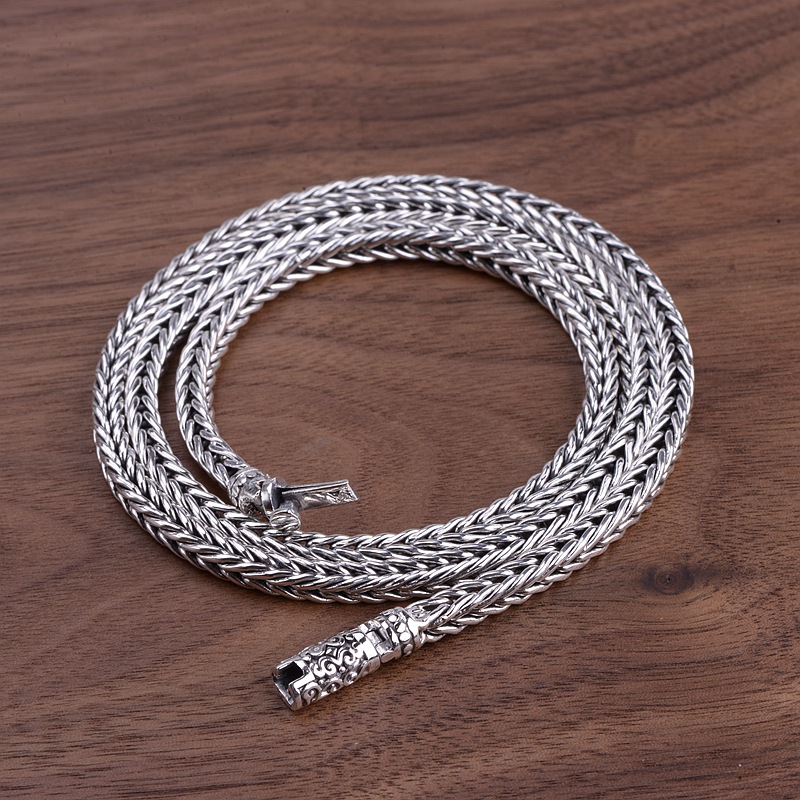 Chains FNJ Wire-cable Necklace 925 Silver 4mm 55cm 60cm Fine Original S925 Men Necklaces For Jewelry Making Weave Rope
Chains FNJ Wire-cable Necklace 925 Silver 4mm 55cm 60cm Fine Original S925 Men Necklaces For Jewelry Making Weave Rope
