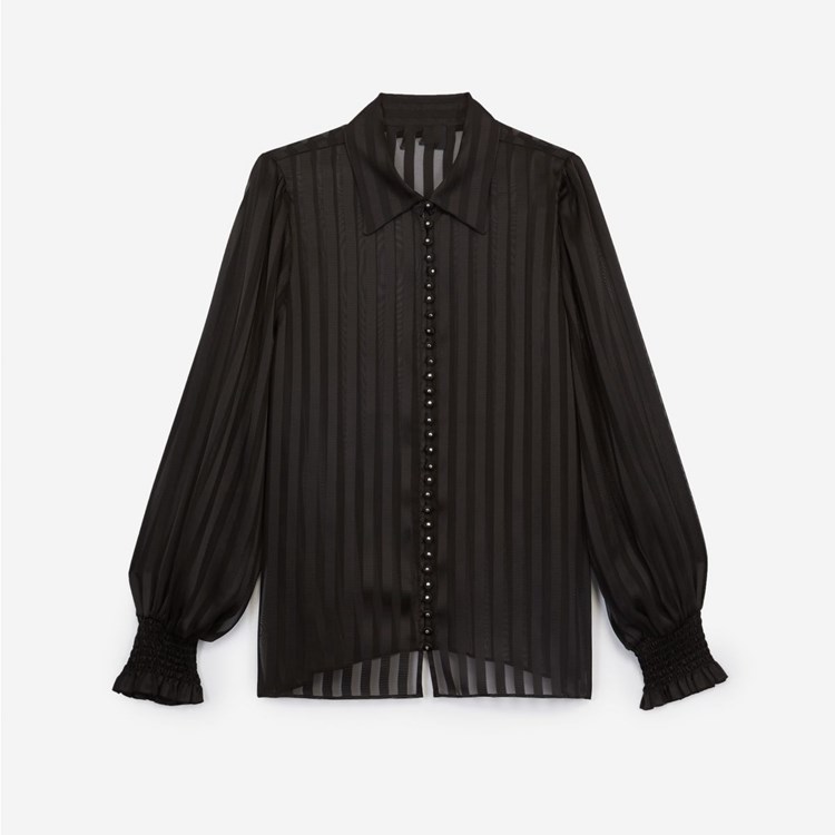 Women Shirt 2020 Autumn and Winter New Women' Shirt Vertical Stripes Long-sleeved Blouse, Black
Women Shirt 2020 Autumn and Winter New Women' Shirt Vertical Stripes Long-sleeved Blouse, Black