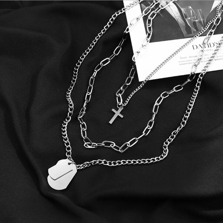 Multilayers Punk Chains Cross Necklace Couple Fashion Street Hip Hop Geometric Metal Pendant Necklaces for Women
Multilayers Punk Chains Cross Necklace Couple Fashion Street Hip Hop Geometric Metal Pendant Necklaces for Women